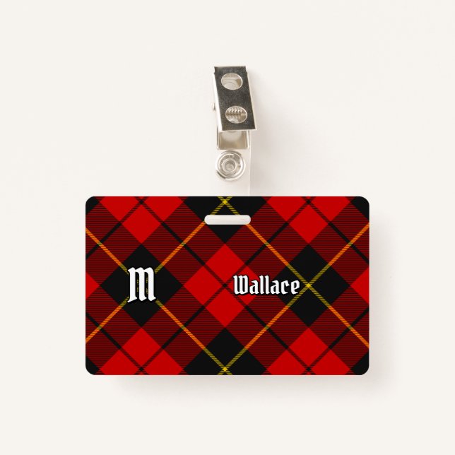 Clan Wallace Tartan Badge (Devant avec clip)