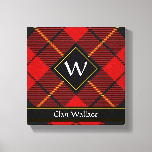 Clan Wallace Tartan Canvas Print (Front)