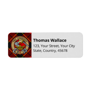 Clan Wallace Tartan Label