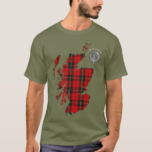 Clan Wallace Tartan Map & Crest T-Shirt
