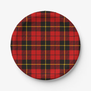 Clan Wallace Tartan Paper Plate