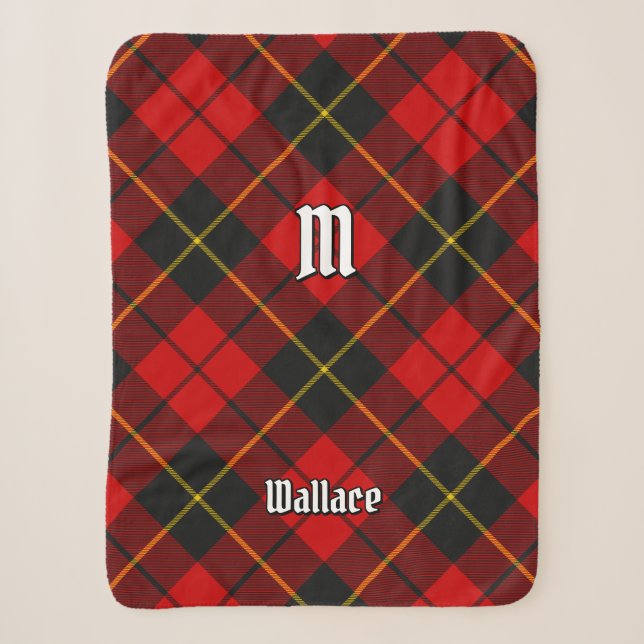 Clan Wallace Tartan Sherpa Blanket (Front)
