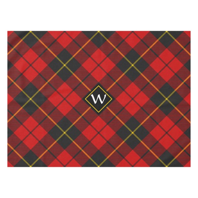 Clan Wallace Tartan Tablecloth (Front (Horizontal))