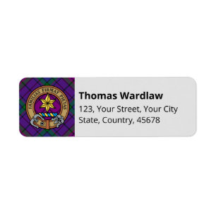 Clan Wardlaw Crest over Tartan