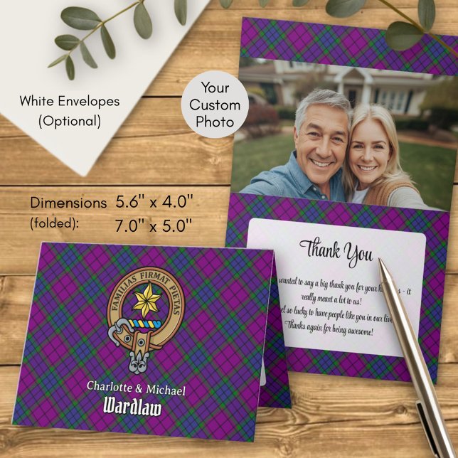 Clan Wardlaw Crest over Tartan Invitation (Creator Uploaded)