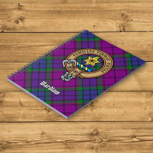 Clan Wardlaw Crest over Tartan Notebook