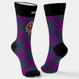 Clan Wardlaw Crest over Tartan Socks