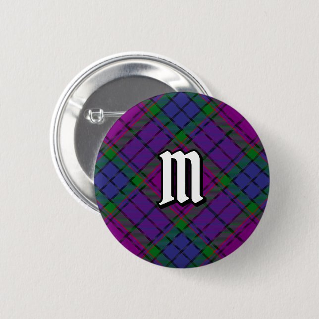 Clan Wardlaw Tartan 2 Inch Round Button (Front & Back)