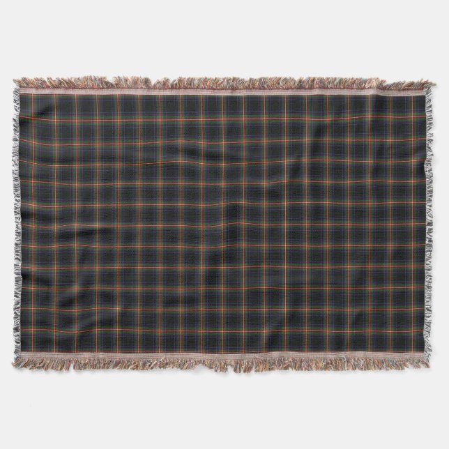Clan Watt Tartan Throw Blanket (Front)