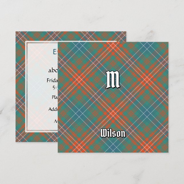 Clan Wilson Ancient Tartan Invitation (Front/Back)