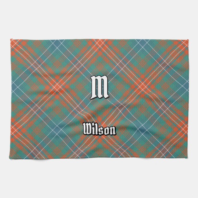Clan Wilson Ancient Tartan Kitchen Towel (Horizontal)