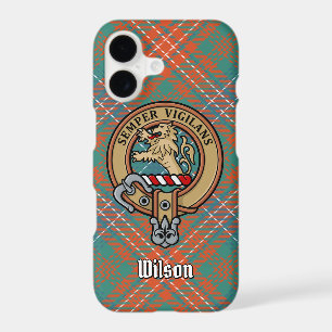 Clan Wilson Crest au-dessus de Tartan antique