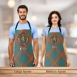 Clan Wilson Crest over Ancient Tartan Apron<br><div class="desc">Clan Wilson crest badge surrounded by a strap and buckle over ancient tartan background. Custom text.</div>