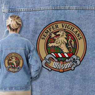 Clan Wilson Crest sur Tartan moderne