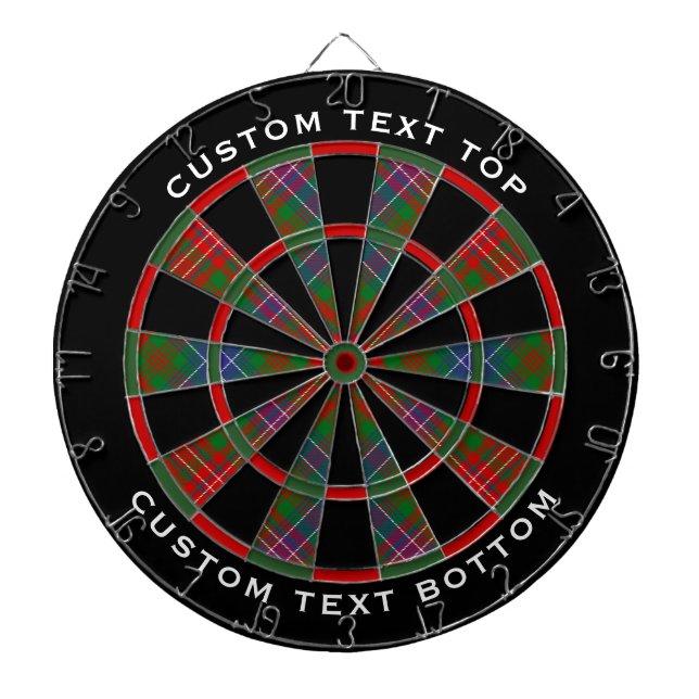 Clan Wilson Modern Tartan Dartboard (Front)