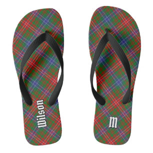 Clan Wilson Modern Tartan Flip Flops