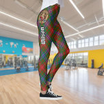 Clan Wilson Modern Tartan Leggings<br><div class="desc">Clan Wilson crest badge surrounded by a strap and buckle over modern tartan background. Custom text.</div>