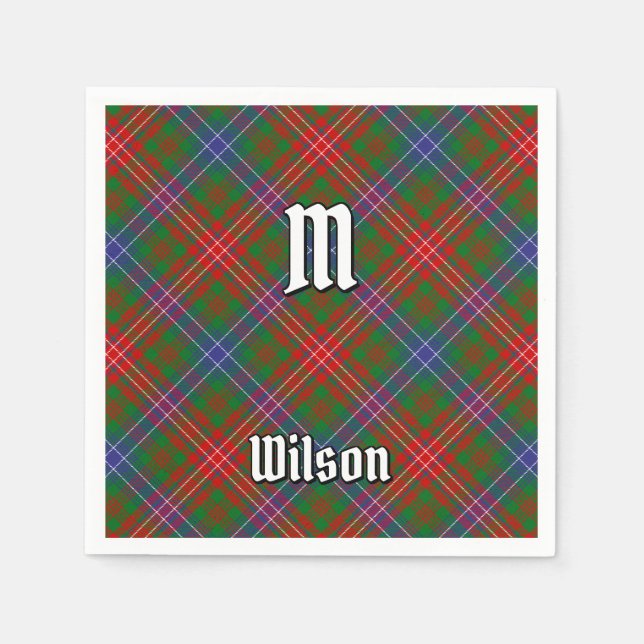 Clan Wilson Modern Tartan Napkin (Front)