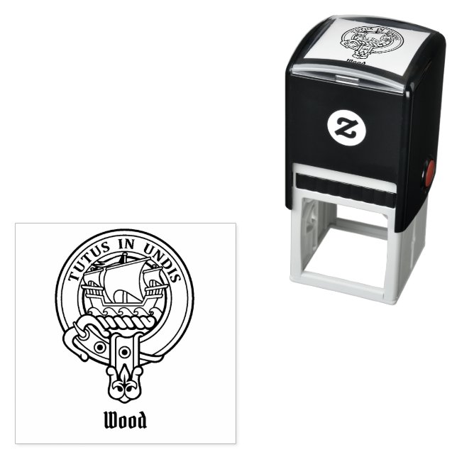 Clan Wood Crest Self-inking Stamp (In Situ)