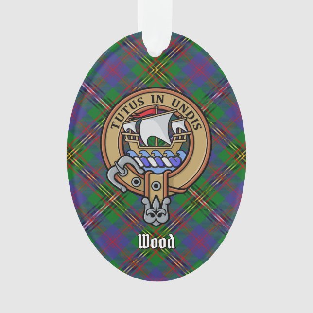 Clan Wood Crest sur Tartan (devant)
