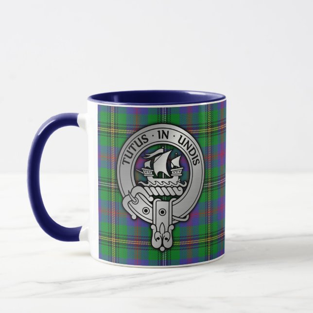 Clan Wood Crest & Tartan Mug (Left)