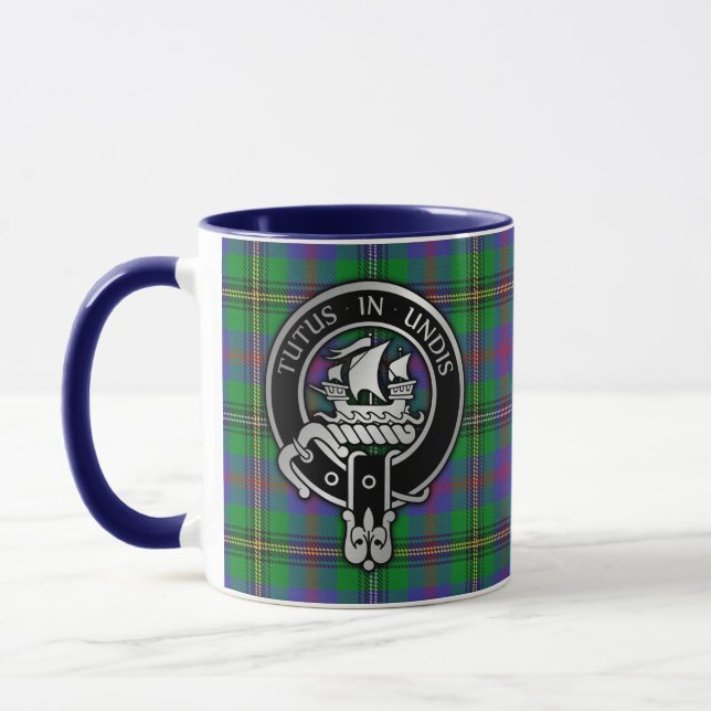 Clan Wood Crest & Tartan Mug (Left)