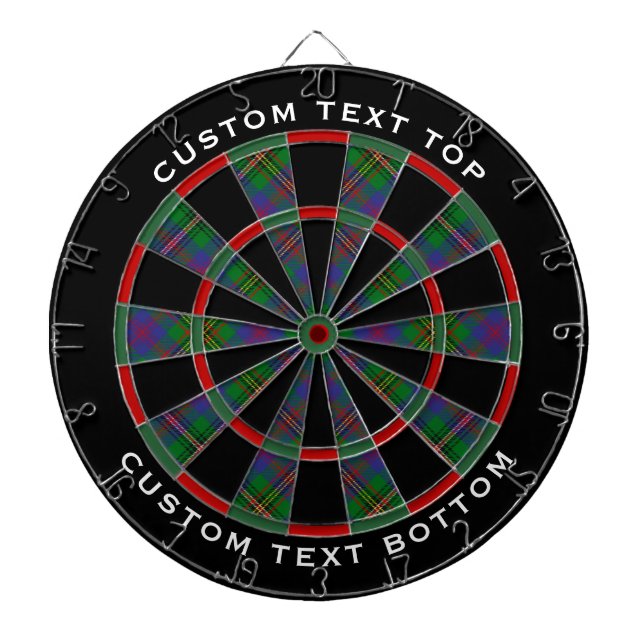 Clan Wood Tartan Dartboard (Front)