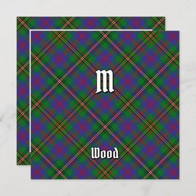 Clan Wood Tartan Invitation (Front/Back)