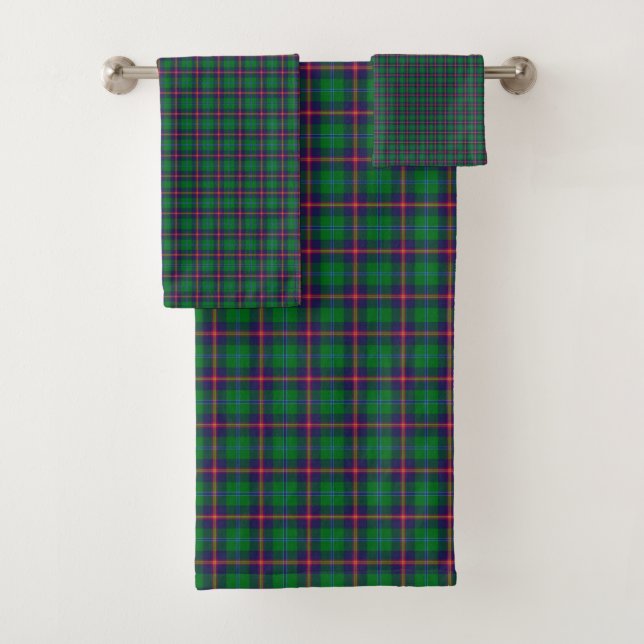 Clan Young Tartan Plaid  Bath Towel Set (Insitu)