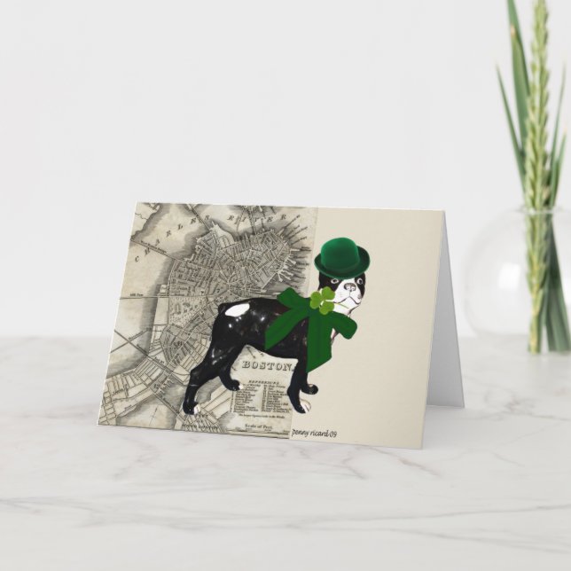 Clancey O Doggy St Patricks Day Card (Front)