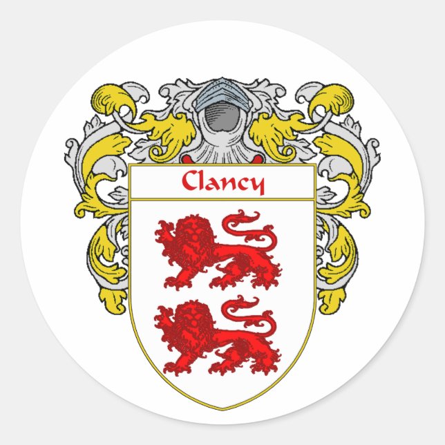 Clancy Coat of Arms (Mantled) Classic Round Sticker (Front)