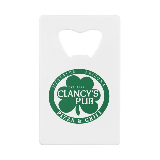 Clancy's Merch Credit Card Bottle Opener (Front)