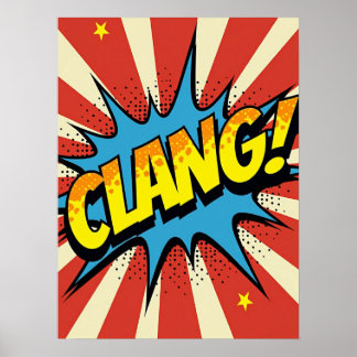 CLANG ! Poster de Pop Art Echo