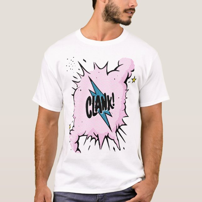 "Clank!" Onomatopoeia Tee (Front)