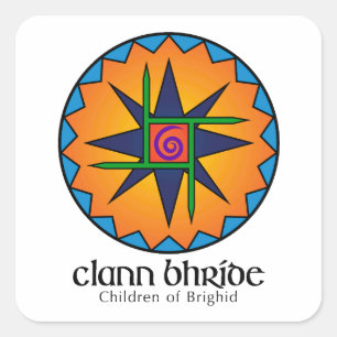 Clann Bhride Carré Stickers Deux formats disponibl