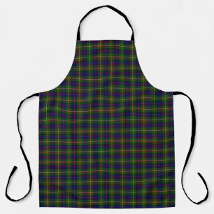Clanranald tartan blue green plaid apron