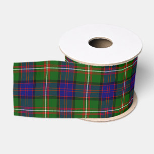 Clanranald tartan blue green plaid grosgrain ribbon