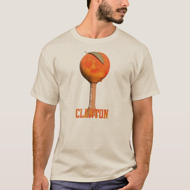 Clanton, AL Peach T-Shirt (Front)