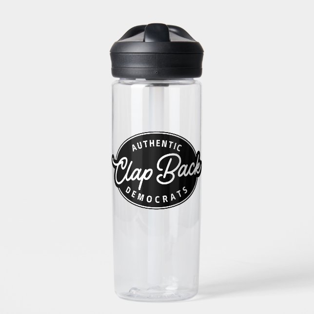 Clapback Democrats Water Bottle (Front)