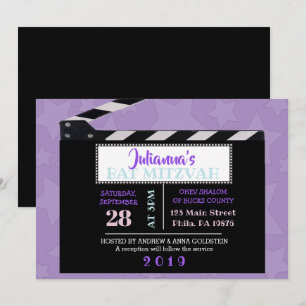 CLAPBOARD Bat Mitzvah Invitation