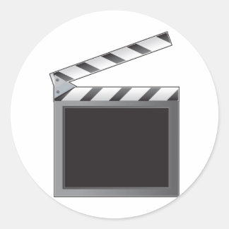 Clapboard Classic Round Sticker