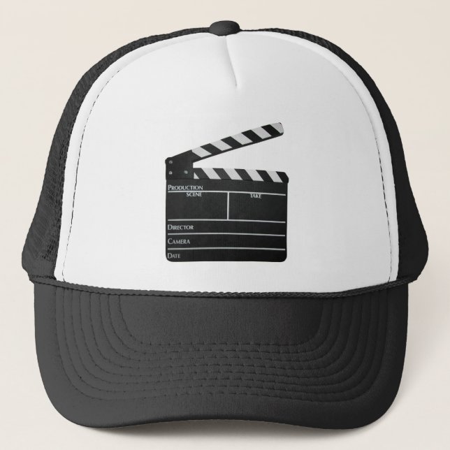 Clapboard Film Movie Slate Trucker Hat (Front)