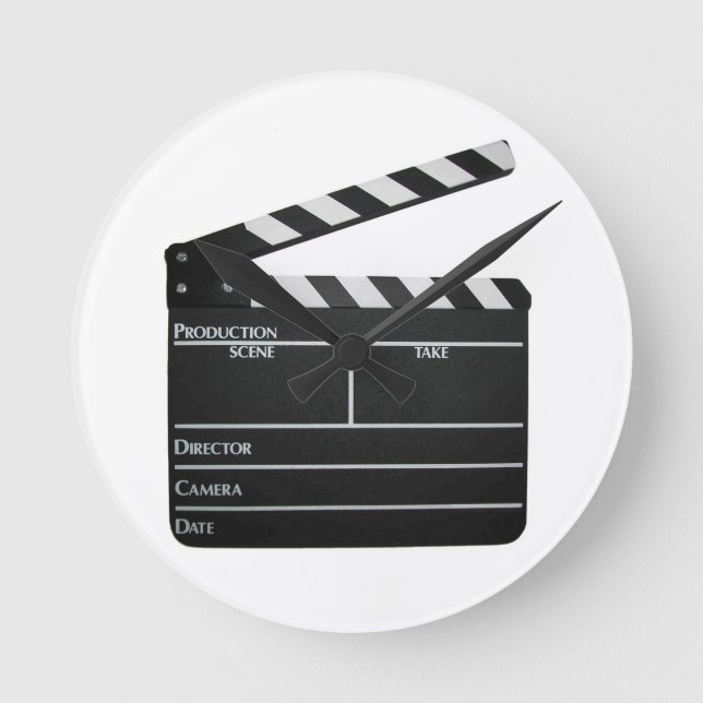 Clapboard Filmmaker Movie Clock (Front)