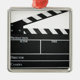 Clapboard movie slate clapper film metal ornament