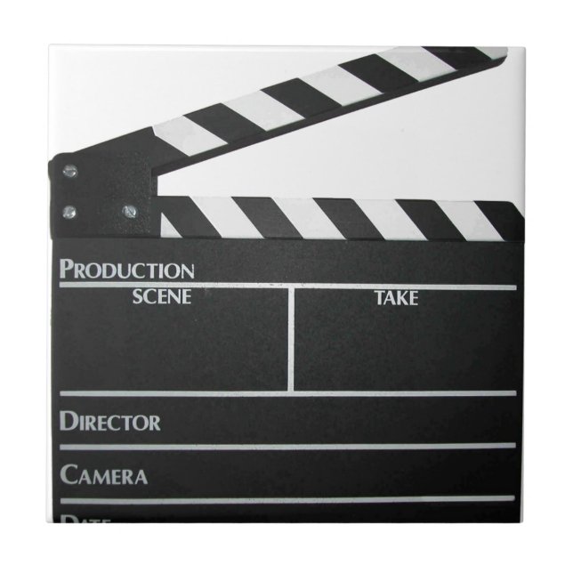 Clapboard movie slate clapper film tile (Front)