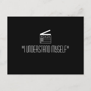 Clapboard postcard "I understand myself"