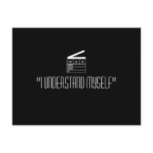 Clapboard postcard "I understand myself"