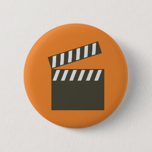 Clapper Board 2 Inch Round Button
