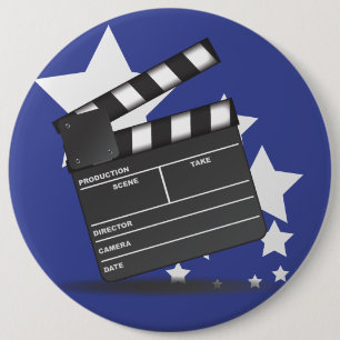 Clapperboard 6 Inch Round Button