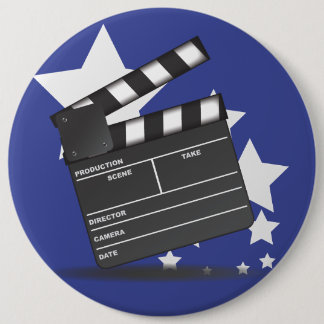 Clapperboard 6 Inch Round Button
